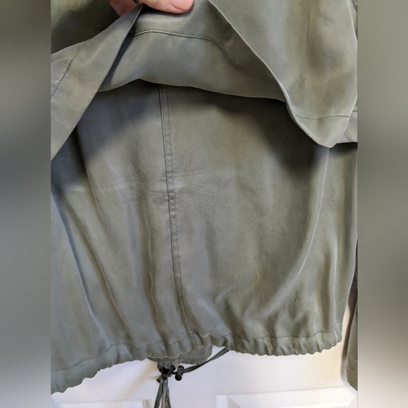 Rails Maverick Twill Military Jacket in sage Size XS EUC 100% Cupro - Picture 10 of 16